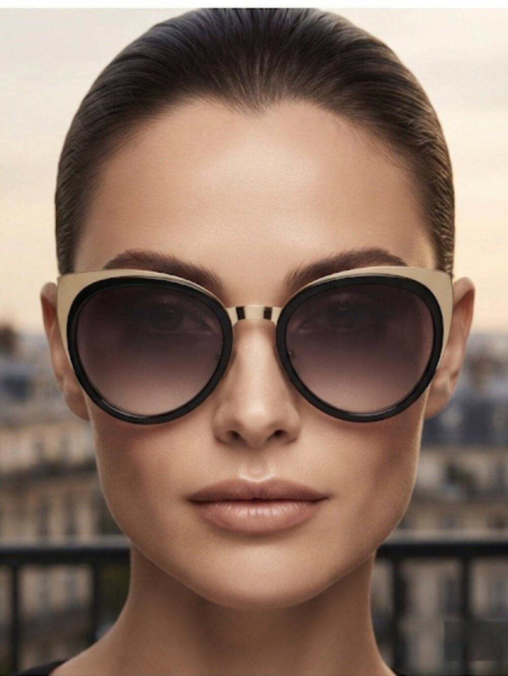 Chic Two-Tone Cat Eye Sunglasses Silver And Black Cyberpunk Techwear Futuristic